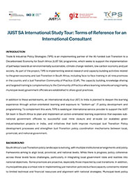 JUST SA-Terms of Reference for an International Consultant